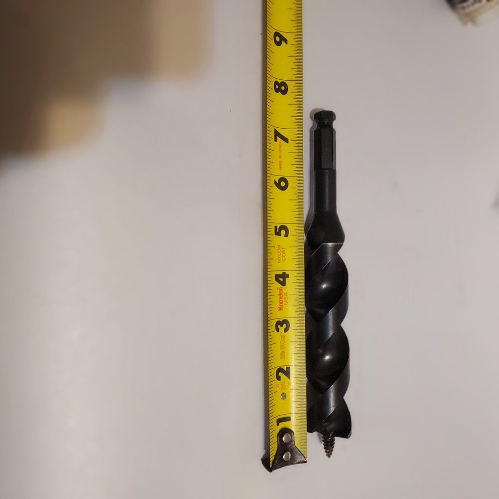 FOR SALE!!! tape measure used to measure this drill bit (drill bit not included)
